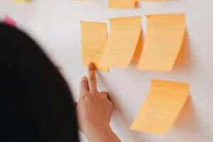 Réunion professionnel tableau blanc